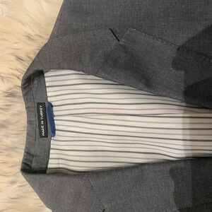 Saks Fifth Avenue Black and White Striped Blazer